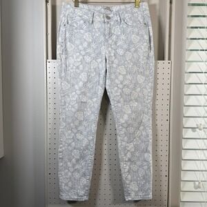 Tommy Bahama Monstera Mash‎ Skinny Ankle Jeans Women's Blue White Denim - 32X27